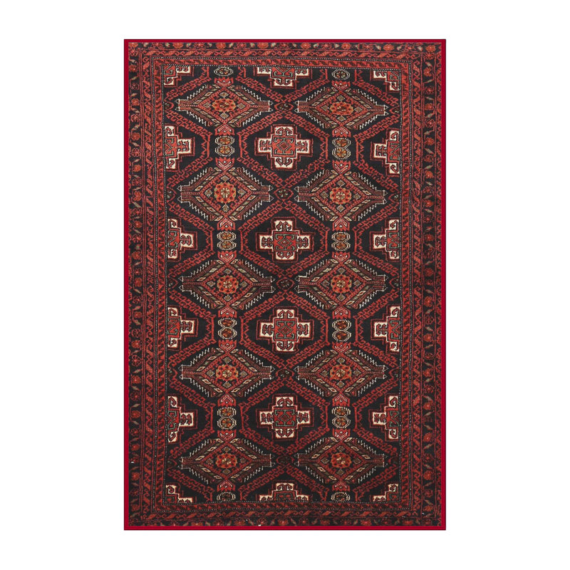 Tapis rouge à motif sud-ouest, Rectangle 5 pi x 7 pi