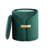 Green Velvet Nesting Ottoman Set With Gold Metal Accents | Gift Idea-153662324