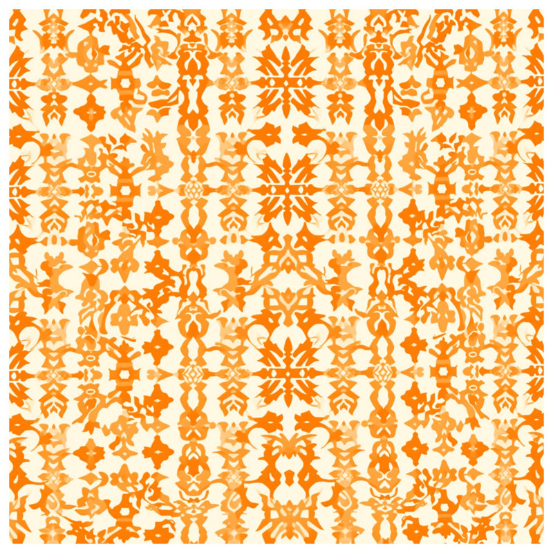 Couvre-lit matelassé orange à motif damassé toutes tailles, Twin