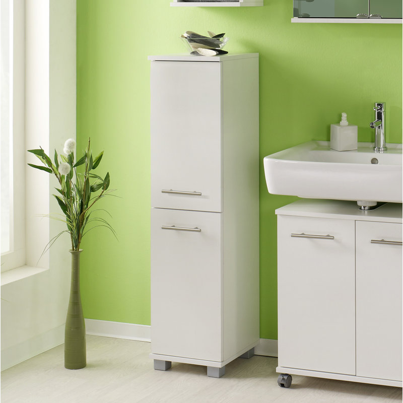 Isola Freestanding Linen Cabinet, White