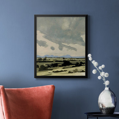 Toile encadrée de qualité supérieure rose Hazy Sky II - prête à être accrochée