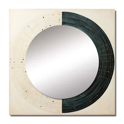 Philomina - Abstract Collages Square Mirror Wall Art For Bathroom