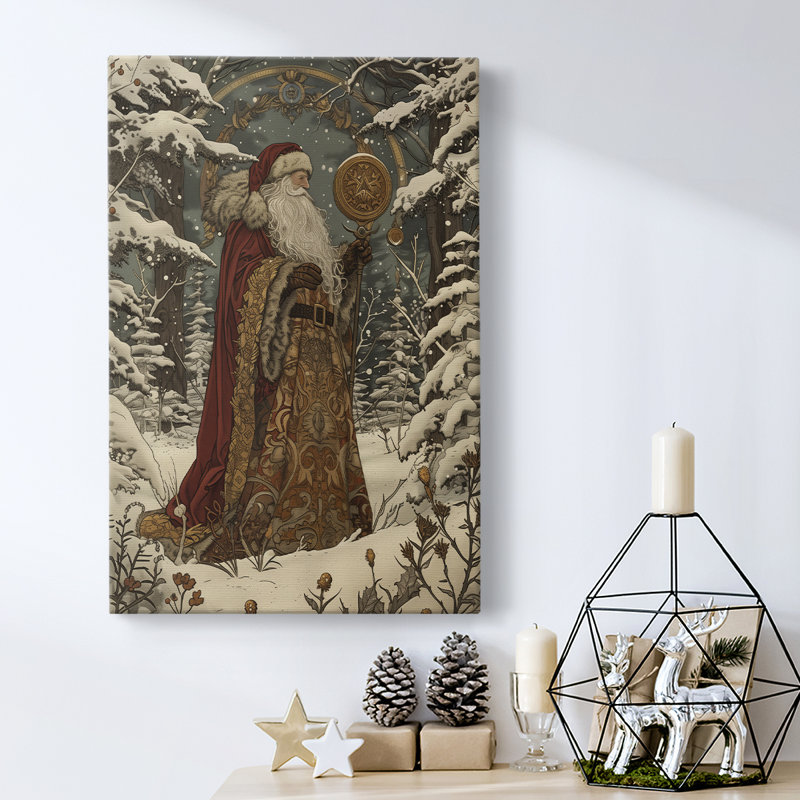 Art des Fêtes de Noël - Toile tendue avec châssis DC XXVII, H 18 po x l 12 po