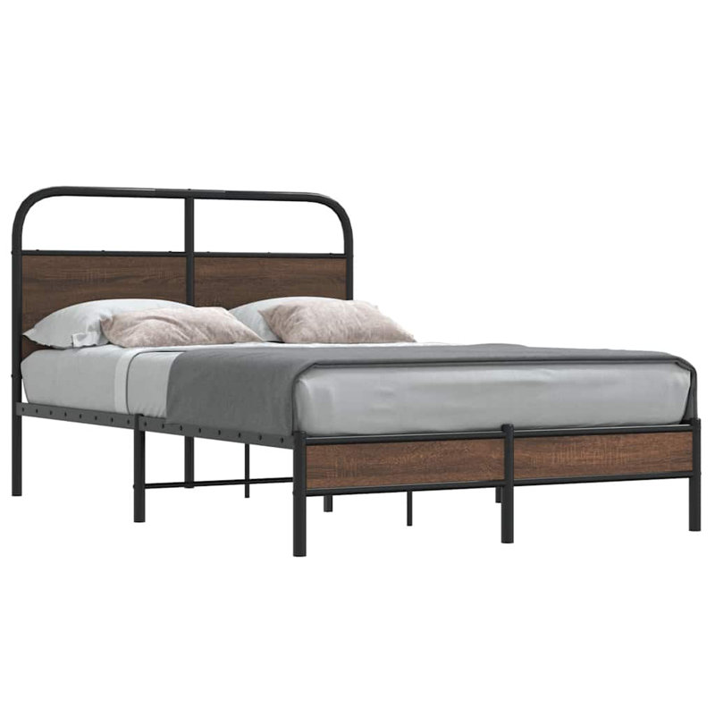 Altis Bed, Double (4'6), brown oak