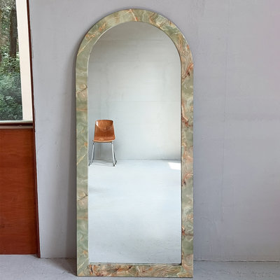 Miroirs pleine longueur demi-cercle en bois manufacturé