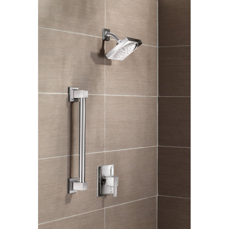 Robinet de douche 90 degrés avec valve brute et Posi-Temp, Chrome poli