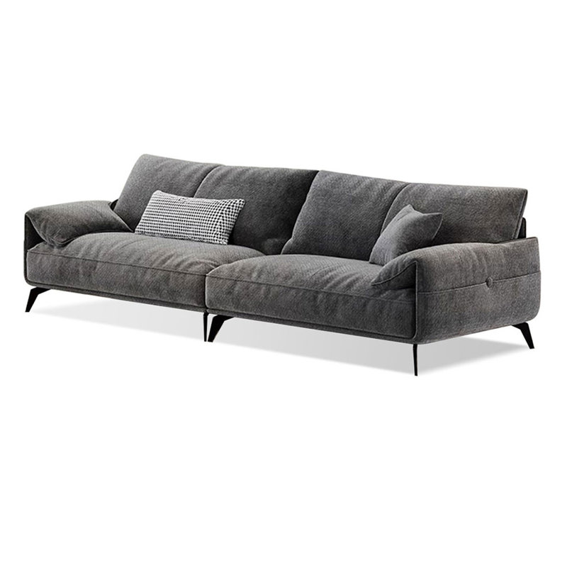 Canapé modulaire en chenille gris 98,43 po, 34.65"H*98.43"L*38.58"W
