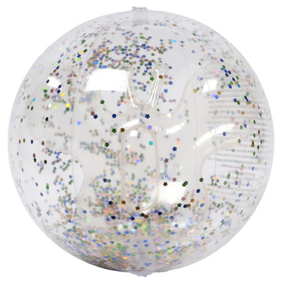 Sunnylife: ballon de plage gonflable 3D - barbe à papa - paillettes de 13 po, figurine de papillon à l'intérieur et jeu de confettis en mouvement, piscine-eau-jeu extérieur