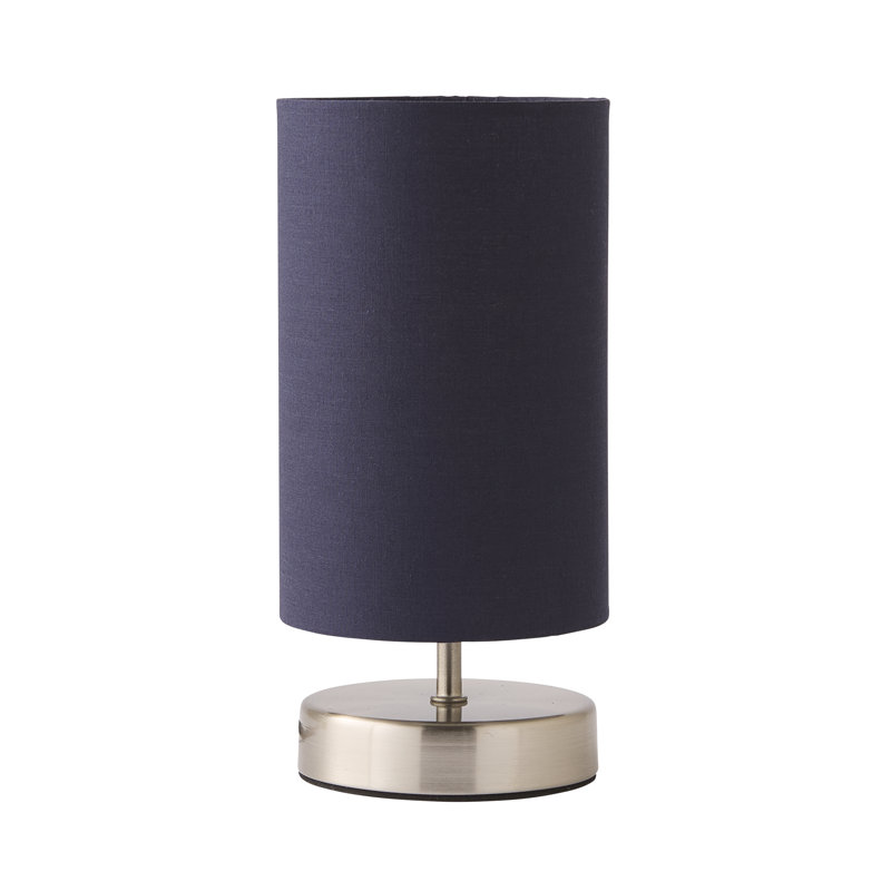 Romica Metal Table Lamp, Yes, Brushed Chrome, Navy
