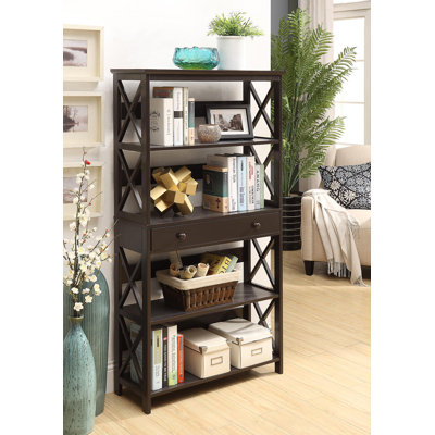Oakden Etagere Storage Bookcase with Drawer