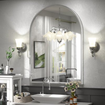 Amara Tempered Glass and Aluminum Alloy Framed French Cleat Mounted Wall Mirror with 5-Year Warranty