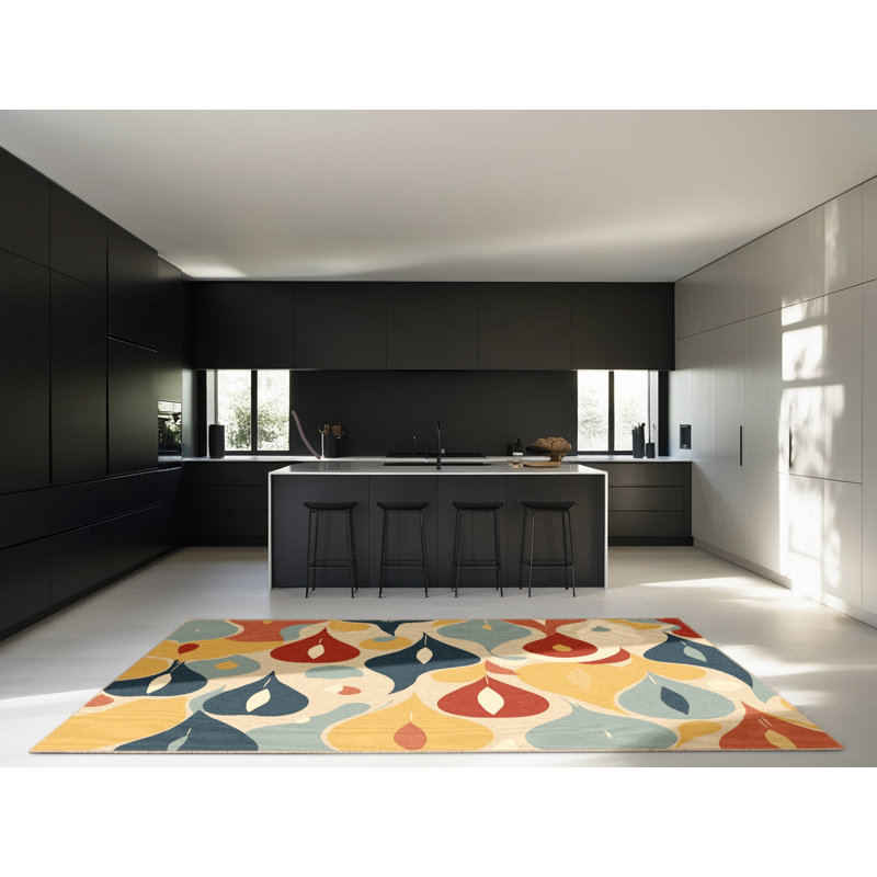 Lively Pop Rug, Square 7'