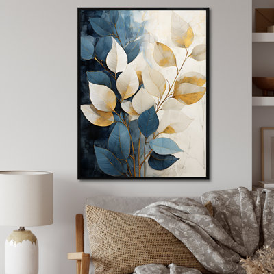 Reproduction d'art sur toile, "Flora Wonders IV" beige et or