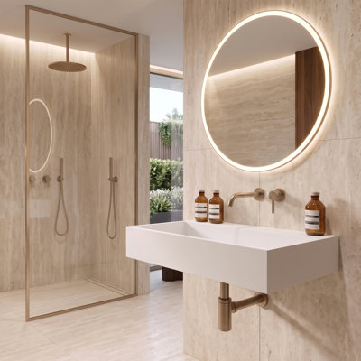 Lavabo de salle de bain mural à surface flottante avec drain dissimulé 24 po Juniper - Blanc