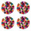Ensemble de sous-verres ronds 4 po MODWOOL (multicolore)-938868513