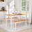 Blomkest 4 - Person Four Leg Dining Set-536499660-536499635-536499634