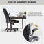 181kg Capacity  Ergonomic PU Leather Office Chair, Adjustable Lumbar Support & Flip-Up Arms-2032688082