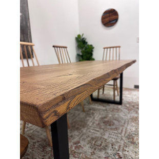 Grande table de salle à manger en chêne blanc
