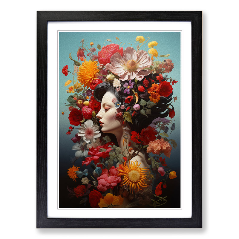 Single Picture Frame Print on Wood, 34cm H x 25cm W, Black Framed