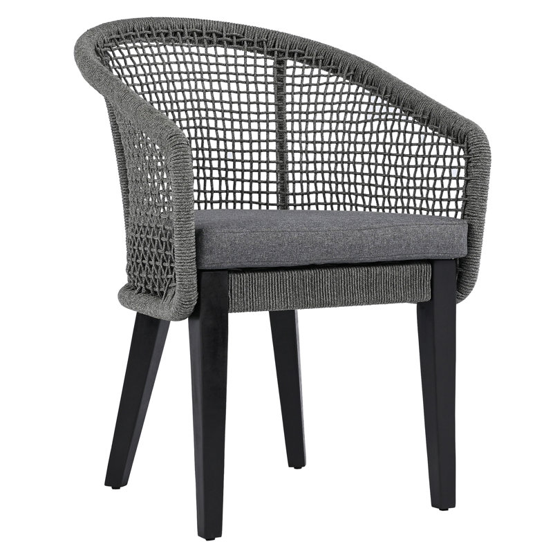 Saxon Outdoor Dining Armchair, Gray