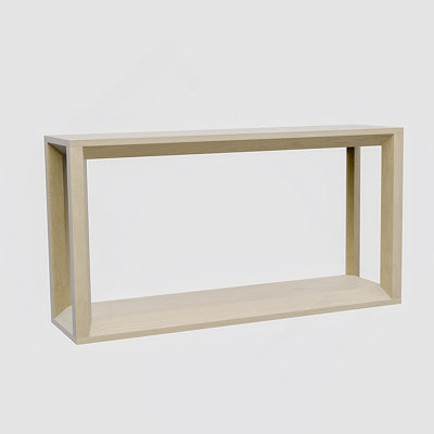 60 Inch Rectangular Solid Wood Veneer Console Table With Ample Storage, Ideal For Entryway And Living Room, Oak Wash Finish