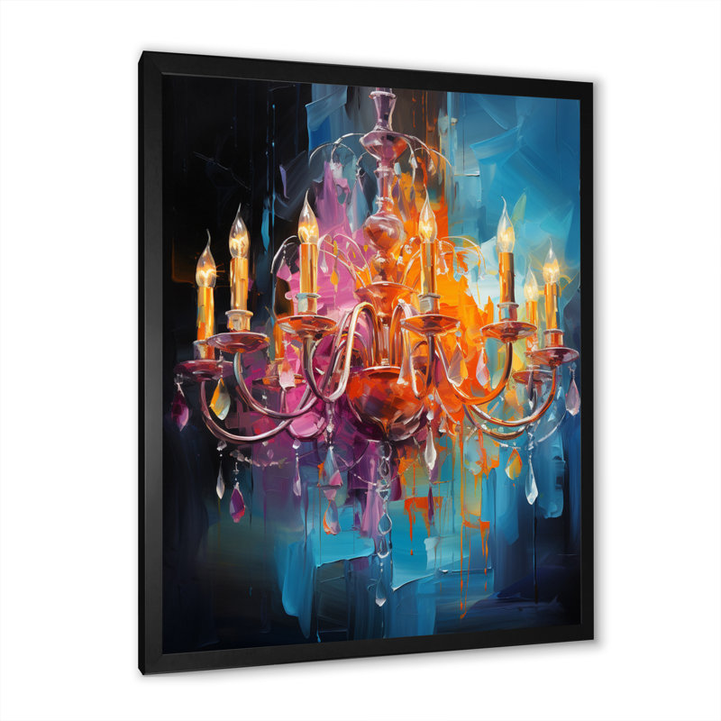 «Viminal Chandelier», impression sur toile encadrée, Cadre photo noir, H 32 po x l 16 po x P 1 po