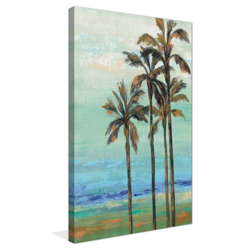 «Copper Palms I», reproduction de peinture acrylique sur toile, H 30 po x l 18 po x P 1 po, Toile tendue