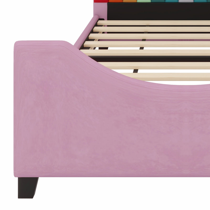 Stylish Rainbow Upholstered Daybed Frame
