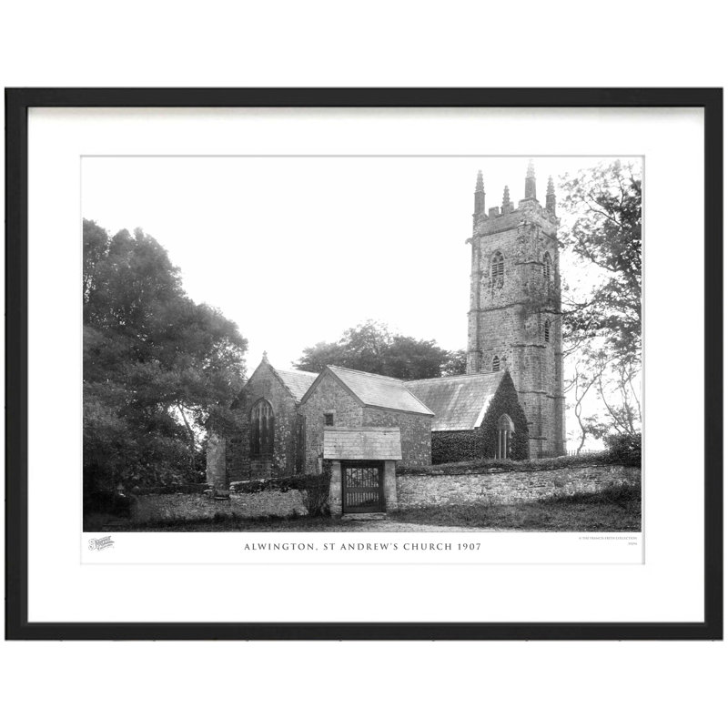 Alwington, St Andrew's Church 1907 - Single Picture Frame Print, 28cm H x 36cm W x 2.3cm D