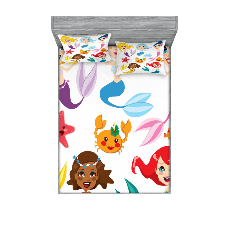 Multicolore drap-housse et taies décoratives Ambesonne, Ensemble de draps pour très grand lit californien
