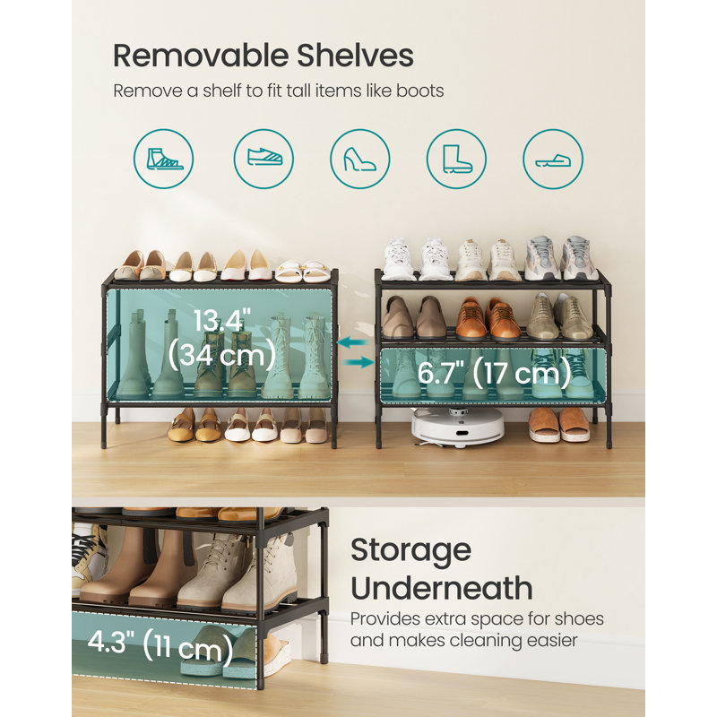 Borlange 16 Pair Shoe Rack