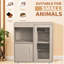 Grande cage à hamster avec compartiment de rangement et fenêtres en acrylique - pour cochon d'Inde, fabrication en bois de chinchilla, environnement respirant pour les petits animaux: 4 rangements, panneaux, ventilation, installation facile-300518056