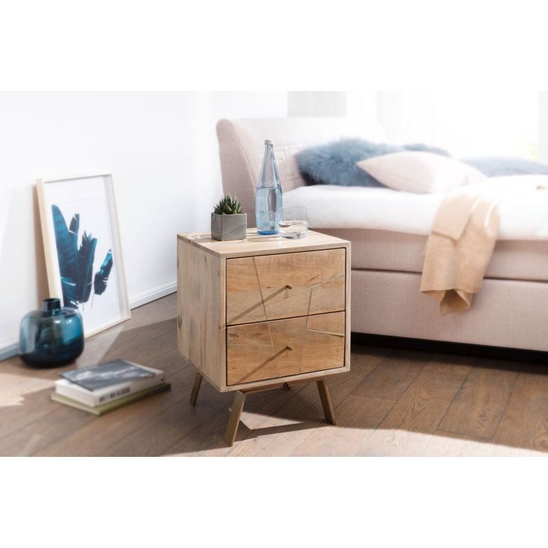 Jazmin 40cm W Solid Wood Bedside Table