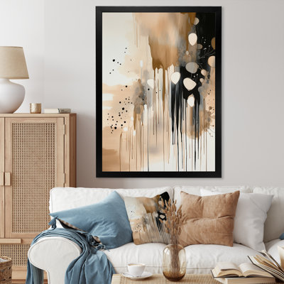 «Brown Mindful Abstraction III», reproduction d'art sur toile abstraite