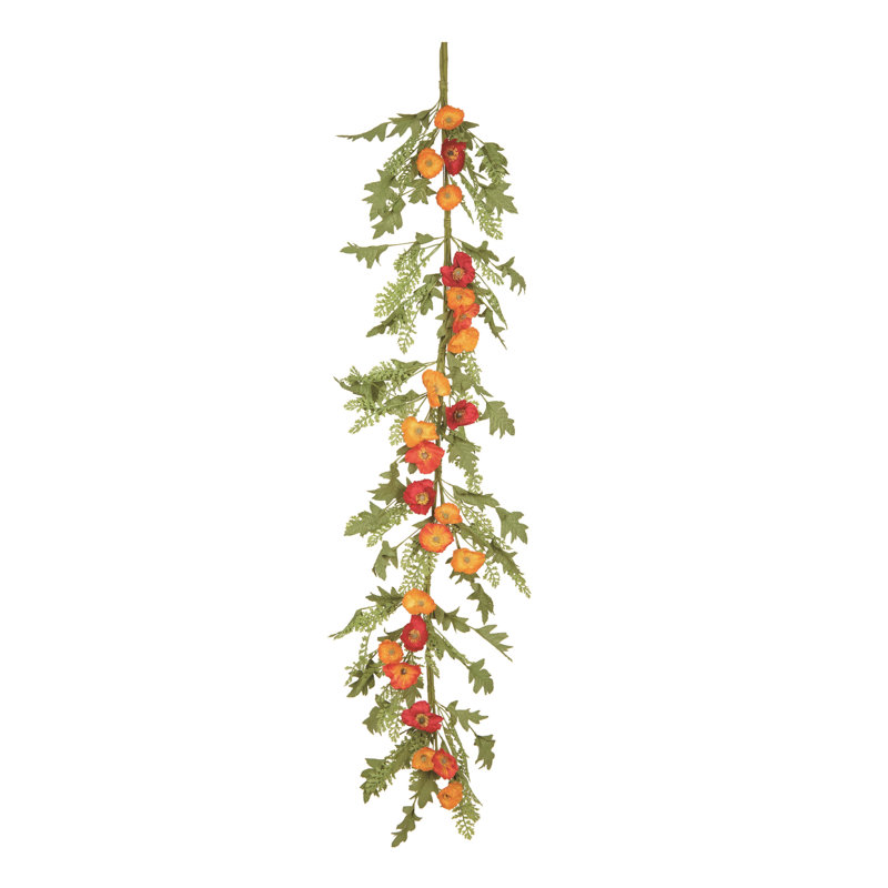  Artificial Multicolor Spring Poppy Flower Garland