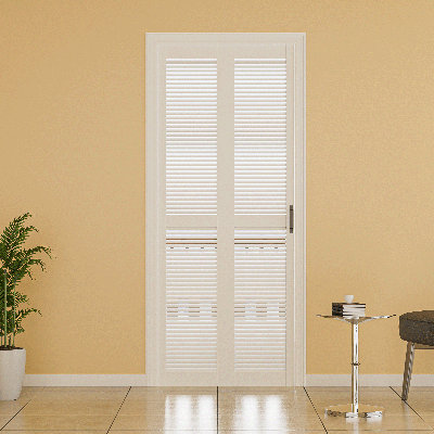 32'' X 80''H Primed Plantation Louvered Wood Painted Plantation Bi-Fold Door Solid Core Interior Slab Door