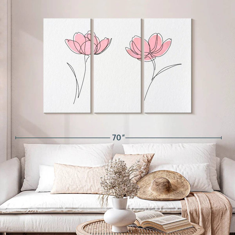 «Harnek Simple Lily Flowers», art numérique, H 32 po x l 50 po