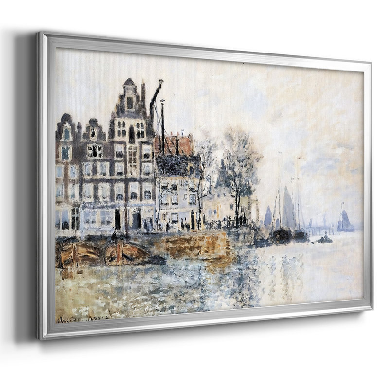 View of Amsterdam, 1874, toile tendue avec châssis, H 26 po x l 38 po x P 1,5 po, Argent