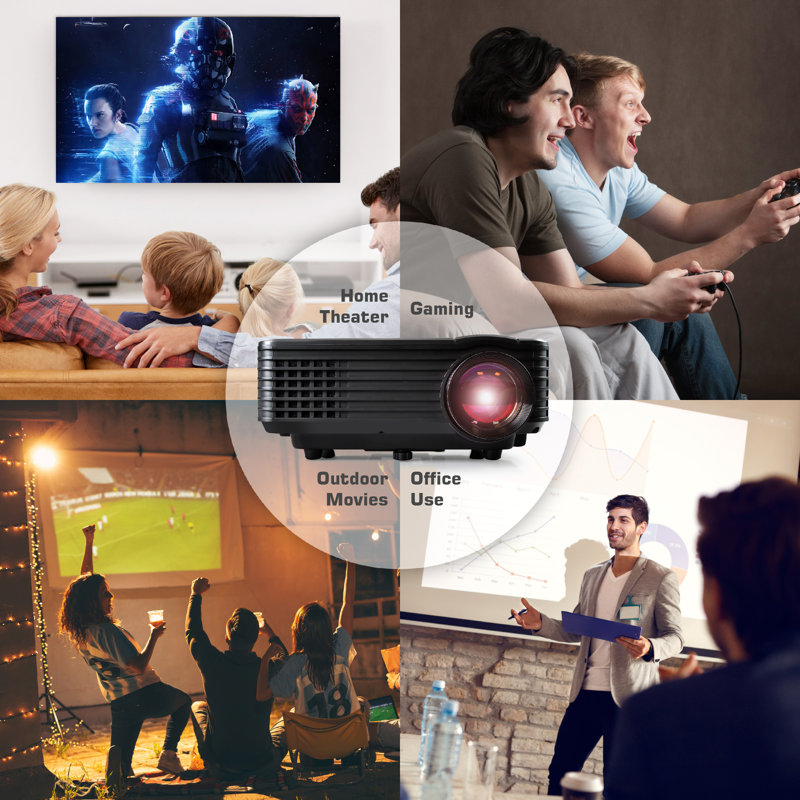 Pyle Home Theatre Projector 800 Lumens Portable Projector with Remote Included