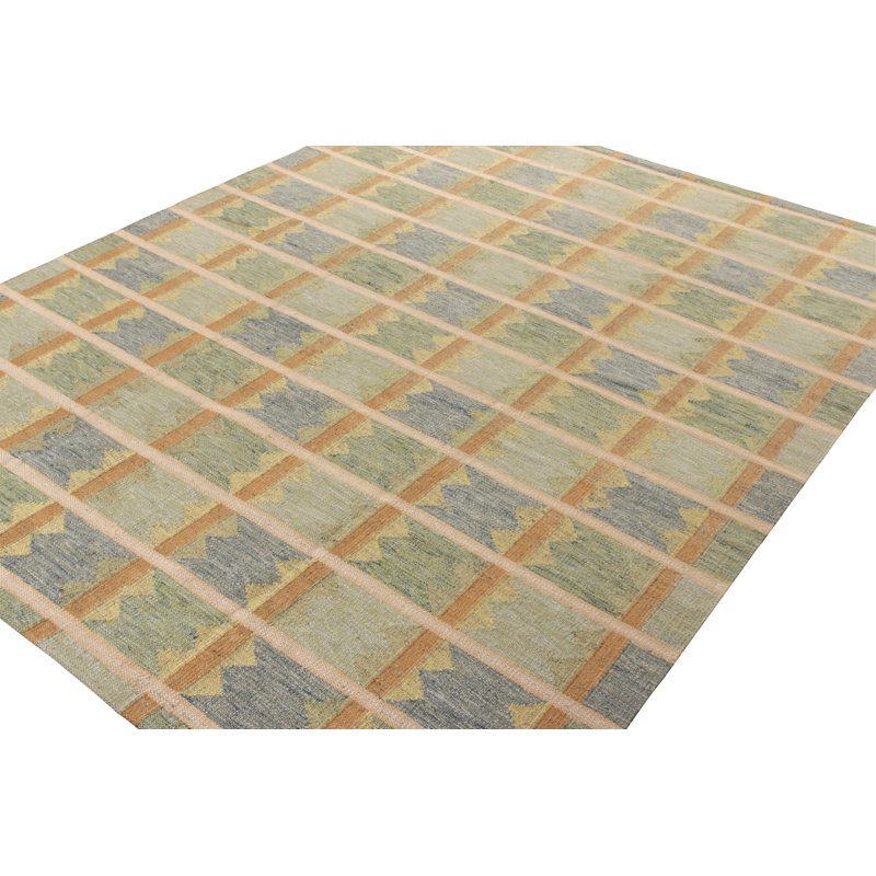 Scandinavian Wool Geometric Area Rug, Rectangle 8' x 10'