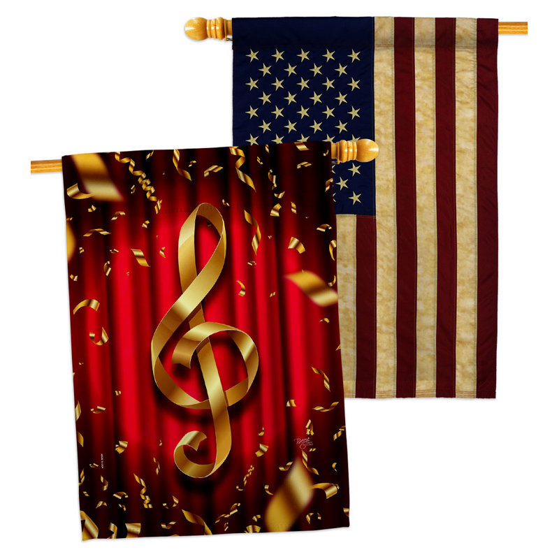 Drapeau de maison en polyester à 2 côtés 40 x 28 po