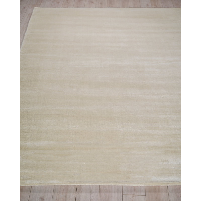 Velutto Hand Loomed Nylon Area Rug in Light Beige, Rectangle 2' x 3'