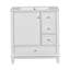 Meuble-lavabo 30 po avec lavabo, une porte avec tablette et trois tiroirs, porte à fermeture douce, blanc-1441482112-1441482113