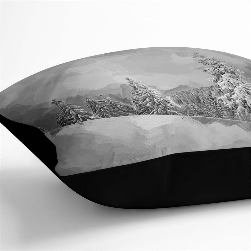 Square Cushion, Black, 55cm H x 55cm W x 20cm D