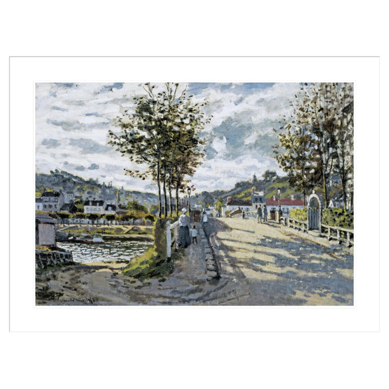 «La seine à Bougival» par Claude Monet, impression giclée encadrée, H 31,36 po x l 41,5 po