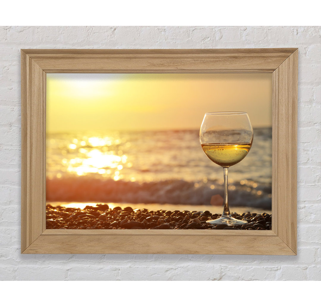 Wine On The Beach - Einzelne Bilderrahmen Kunstdrucke