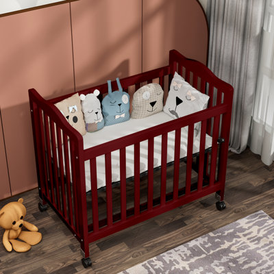 Mini lit de bébé Hinojosa avec matelas réglable à 3 positions