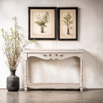 Console rustique vieillie