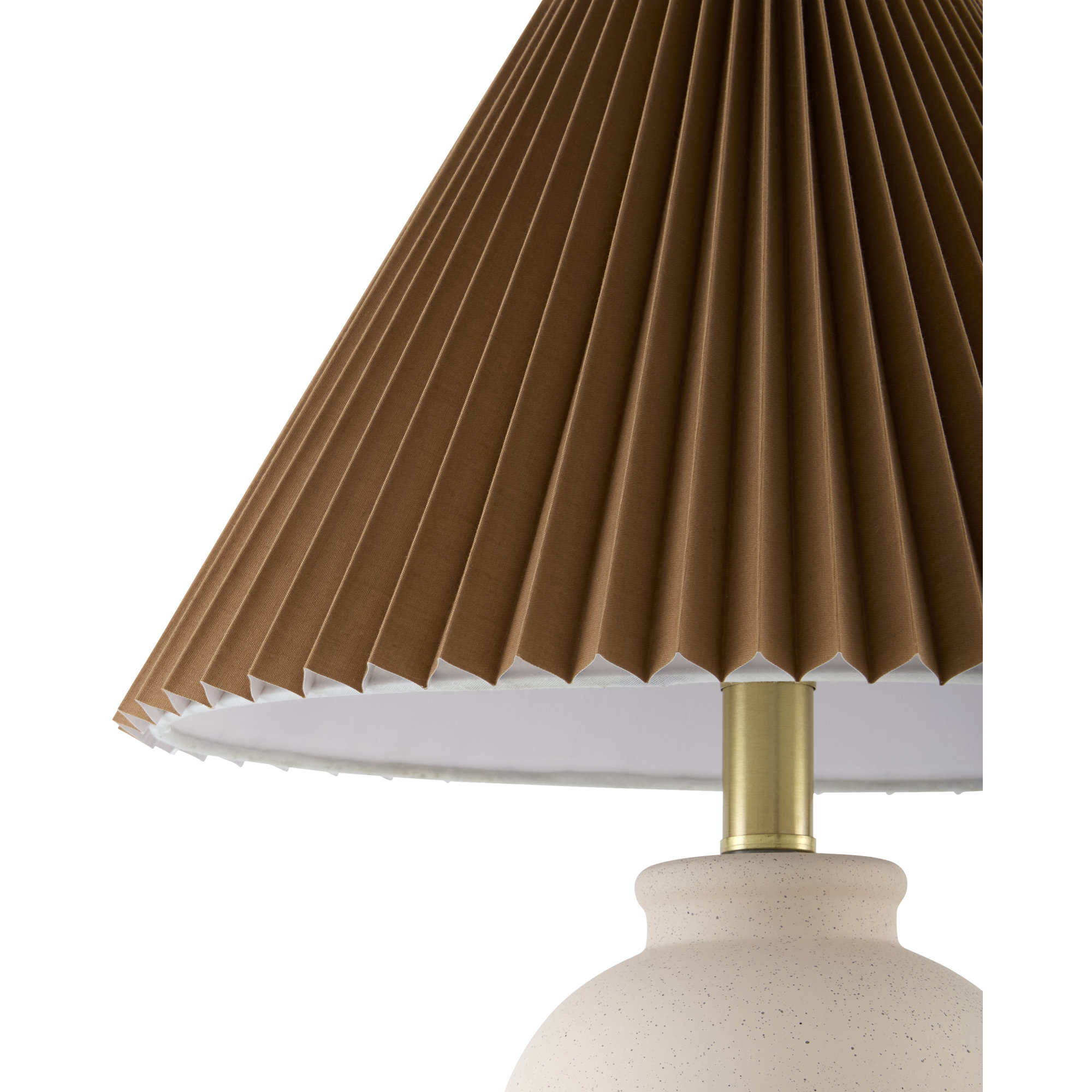 Chemise Table Lamp, Brown, Shell, Parchment