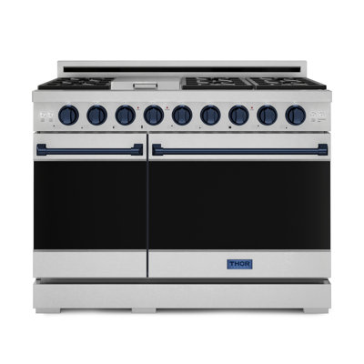 Gordon Ramsay by THOR Kitchen 48 Inch Professional Gas Range with Double Oven in Stainless Steel